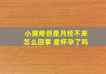 小腹疼但是月经不来怎么回事 是怀孕了吗